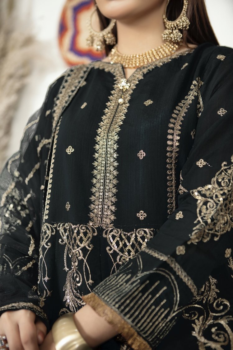 Ellena - 3-PC Stitched Paper Cotton Suit