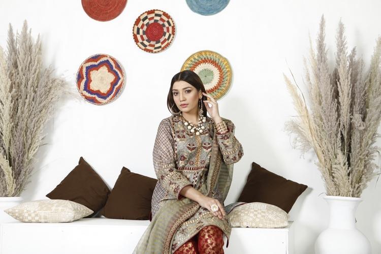 Ellena - 3-PC Stitched Masoori Suit