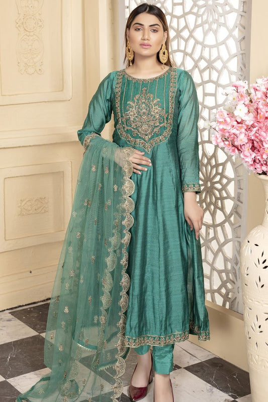 Ellena - 3-PC Stitched Paper Cotton Suit