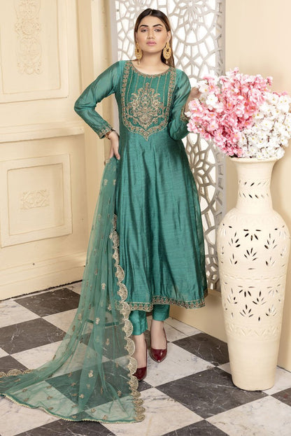Ellena - 3-PC Stitched Paper Cotton Suit