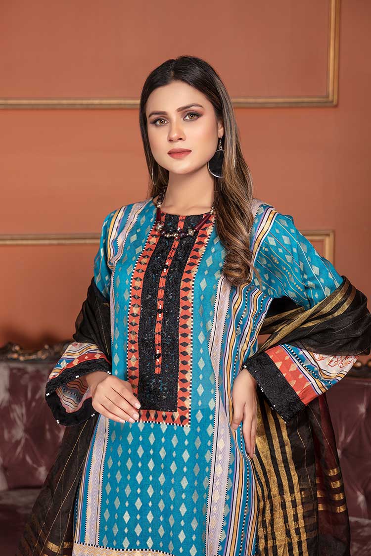 Ellena - Embroidered Jacquard 3-PC Suit