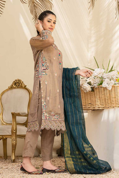 Ellena - 2-PC Stitched Organza Suit