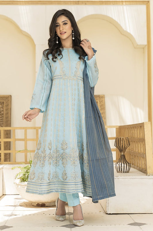 Ellena - 3-PC Stitched Paper Cotton Suit