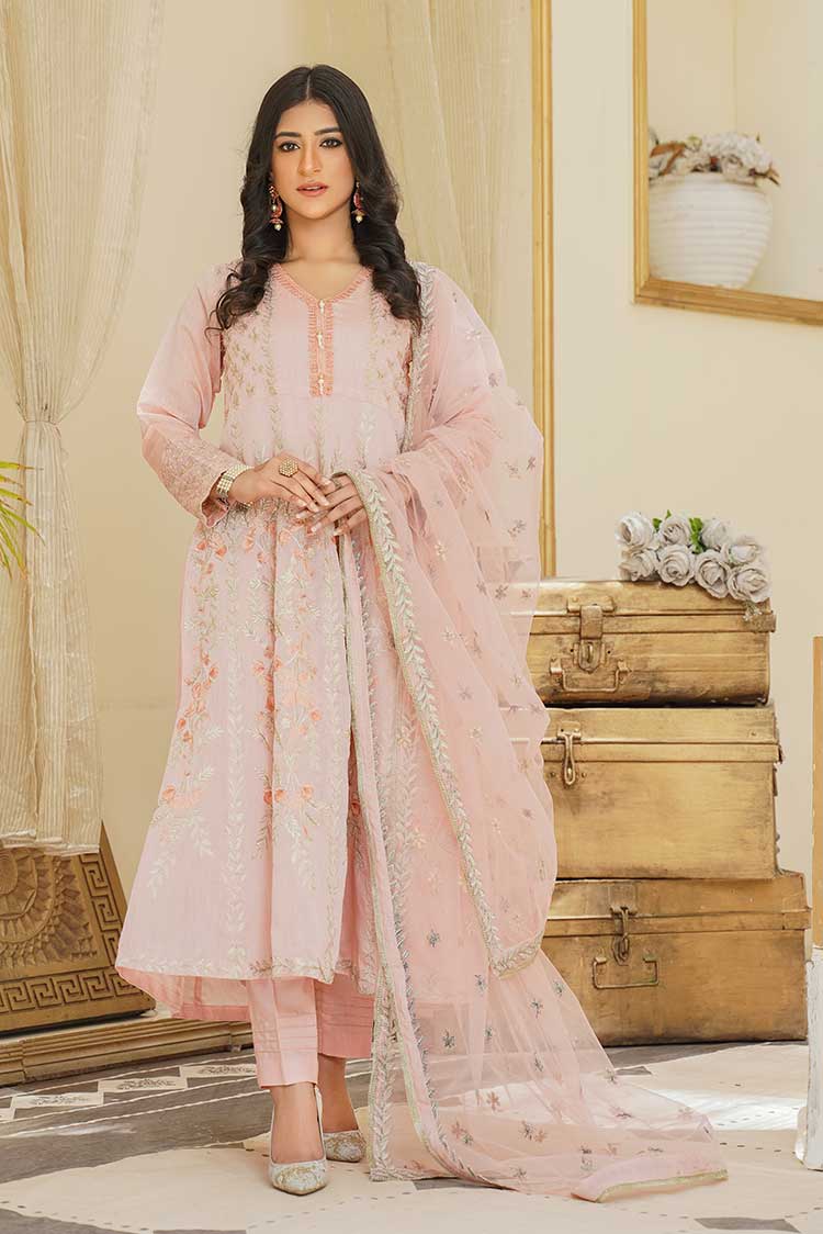 Ellena - 3-PC Stitched Paper Cotton Suit