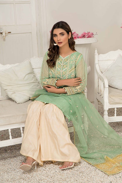 Ellena - 3-PC Stitched Cotton Net Suit