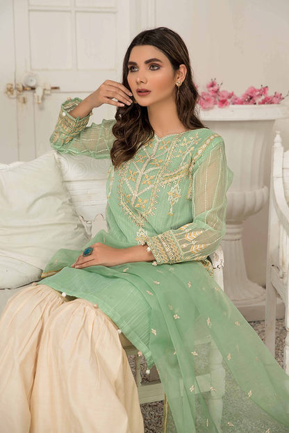 Ellena - 3-PC Stitched Cotton Net Suit