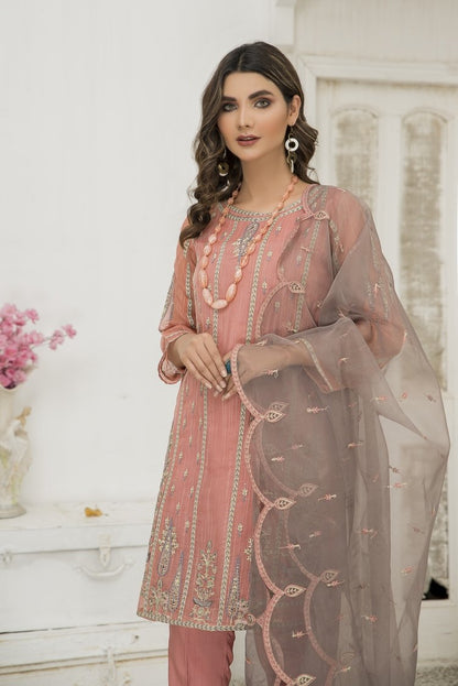 Ellena - 3-PC Stitched Cotton Net Suit