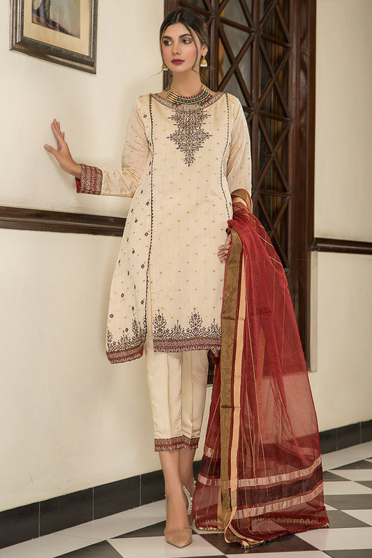 Ellena - 3-PC Stitched Jacquard Suit