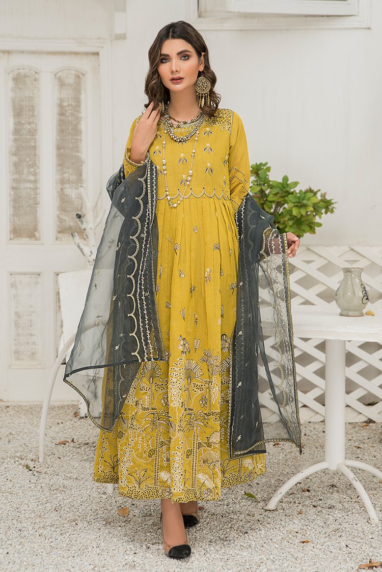 Ellena - 3-PC Stitched Paper Cotton Suit