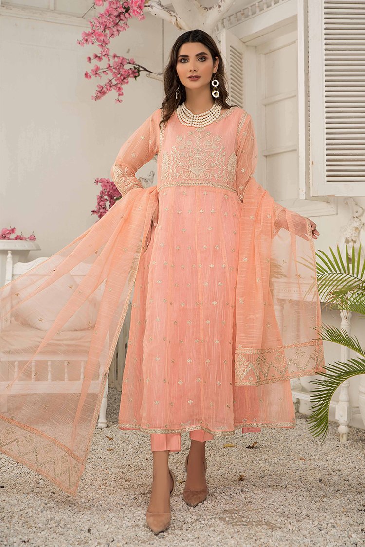 Ellena - 3-PC Stitched Cotton Net Suit
