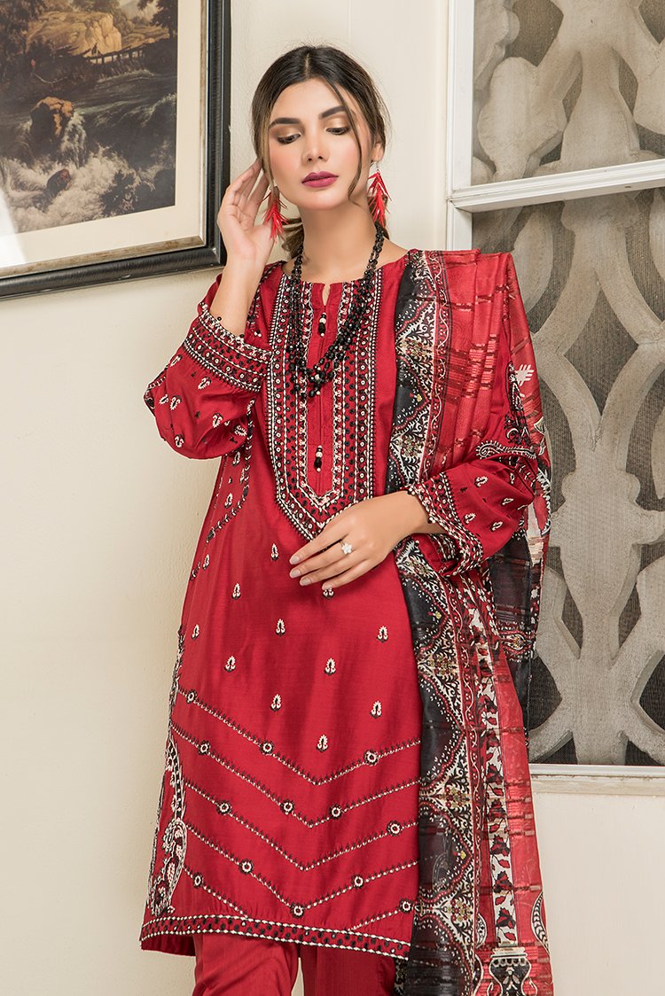 Ellena - 3-PC Stitched Viscose Suit