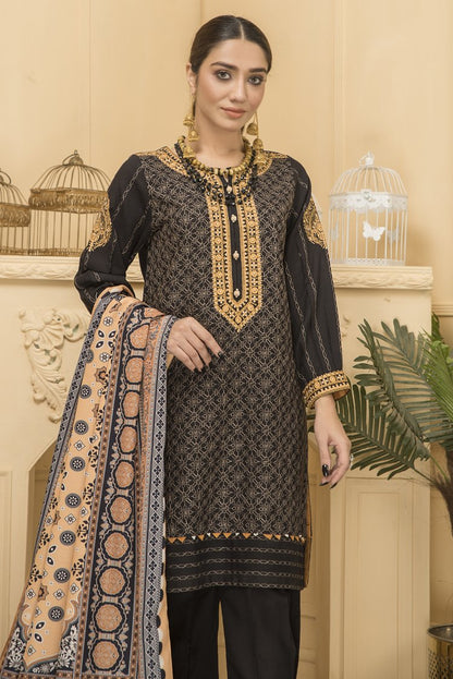Ellena - 3-PC Stitched Khaddar Suit