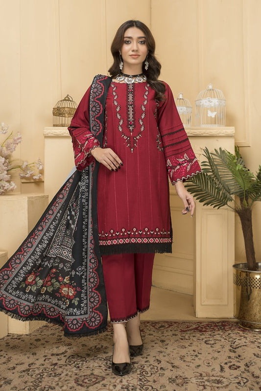 Ellena - 3-PC Stitched Khaddar Suit