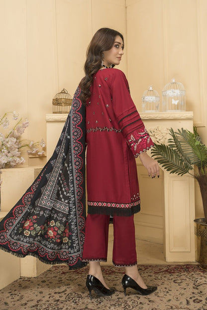 Ellena - 3-PC Stitched Khaddar Suit