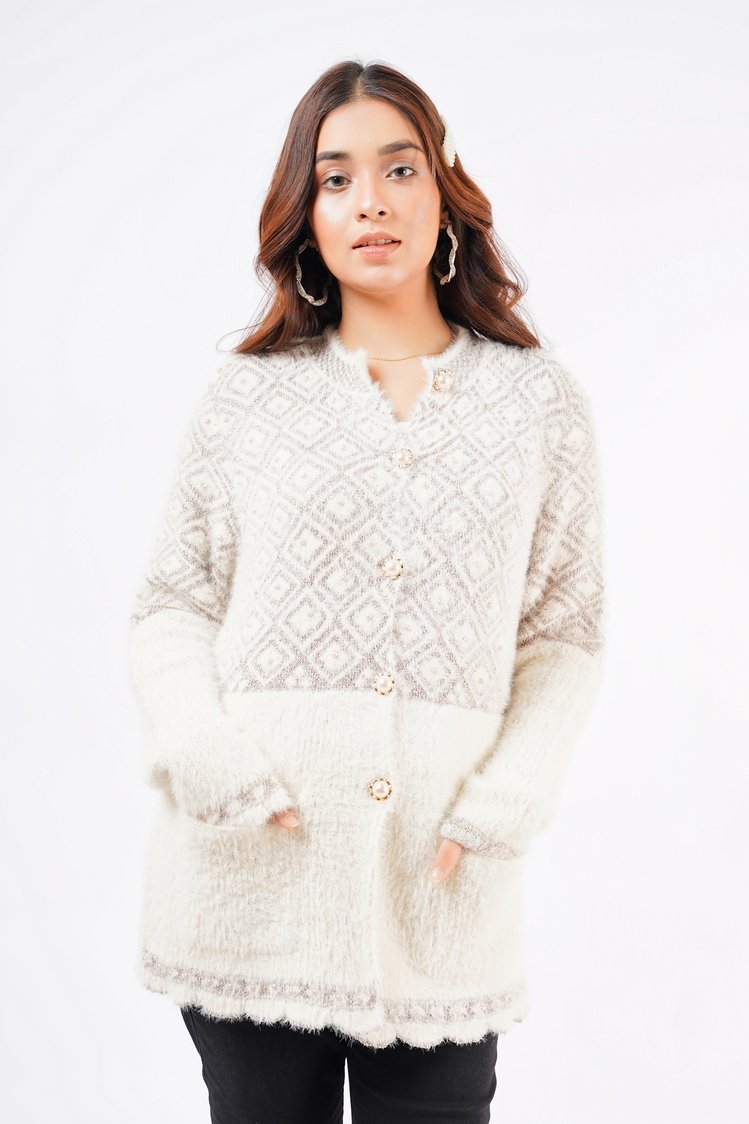 Ellena - Round Neck Cardigan Sweater