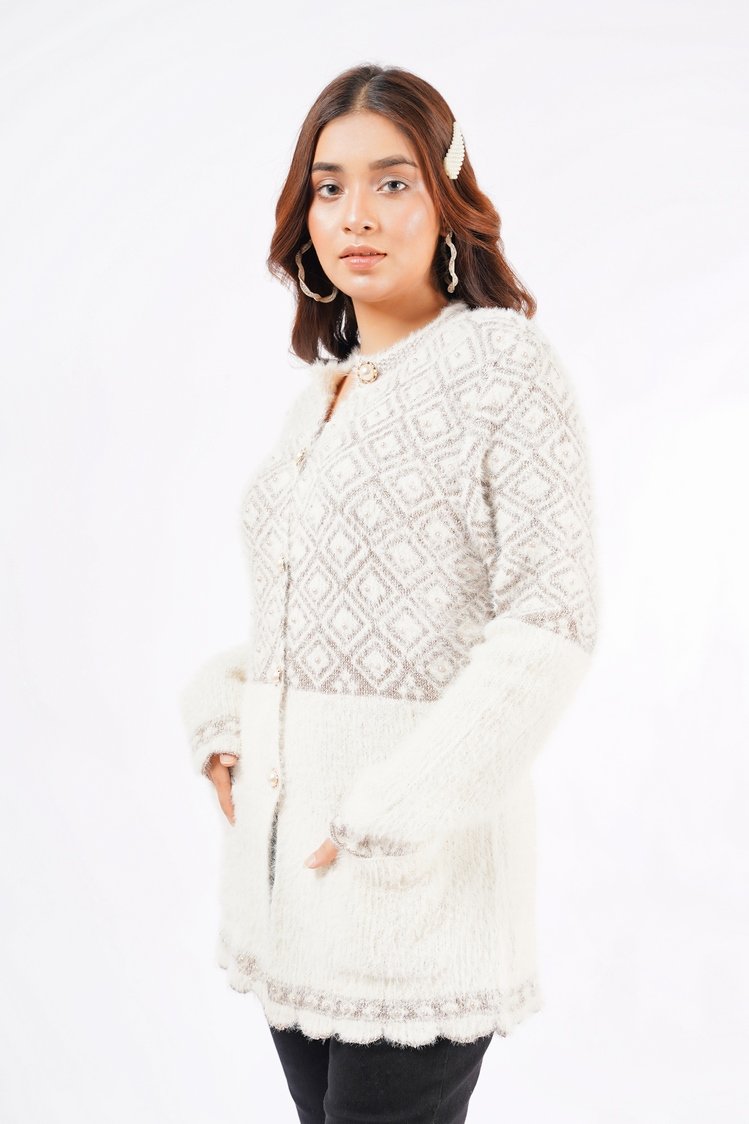 Ellena - Round Neck Cardigan Sweater