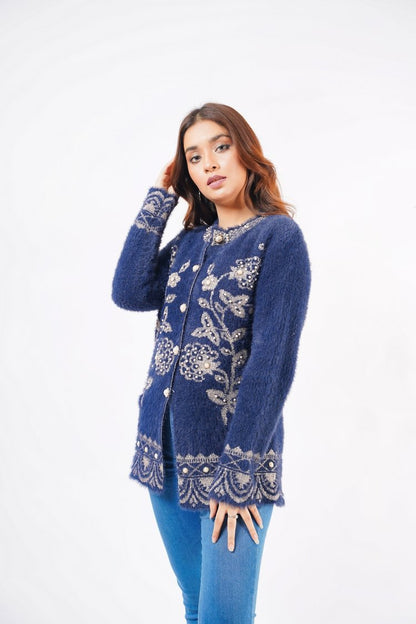 Ellena - Round Neck Cardigan Sweater