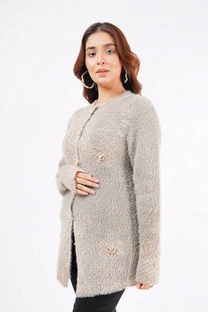 Ellena - Round Neck Cardigan Sweater