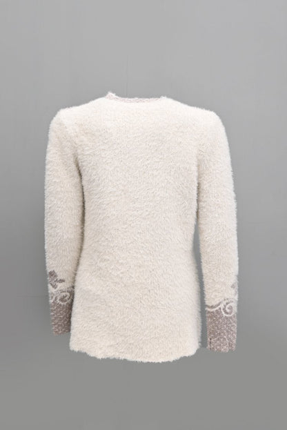 Ellena - Round Neck Cardigan Sweater