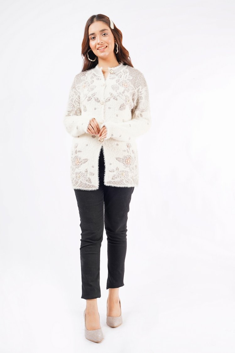 Ellena - Round Neck Cardigan Sweater