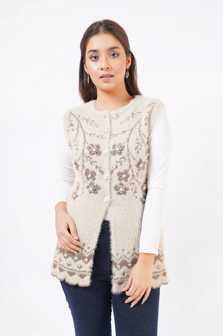 Ellena - Round Neck Cardigan Sweater