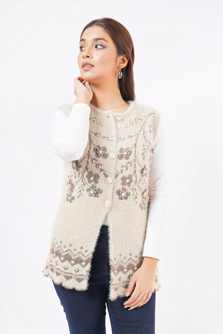 Ellena - Round Neck Cardigan Sweater