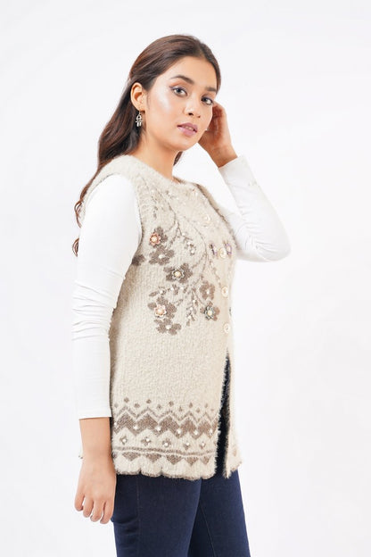 Ellena - Round Neck Cardigan Sweater