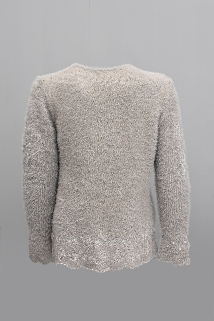 Ellena - Round Neck Cardigan Sweater