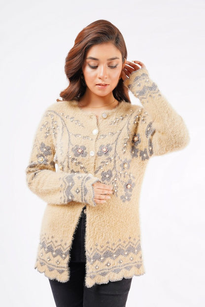 Ellena - Round Neck Cardigan Sweater