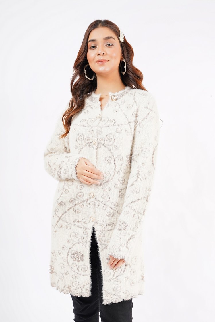 Ellena - Round Neck Cardigan Sweater