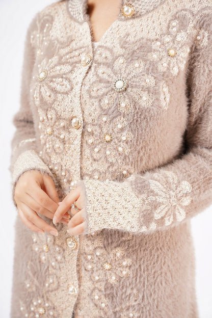 Ellena - Round Neck Cardigan Sweater