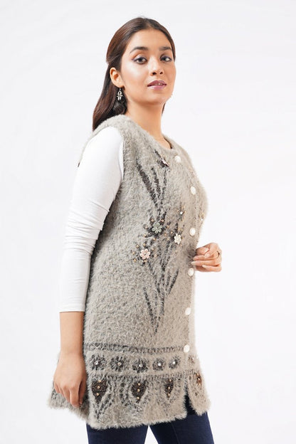 Ellena - Round Neck Cardigan Sweater