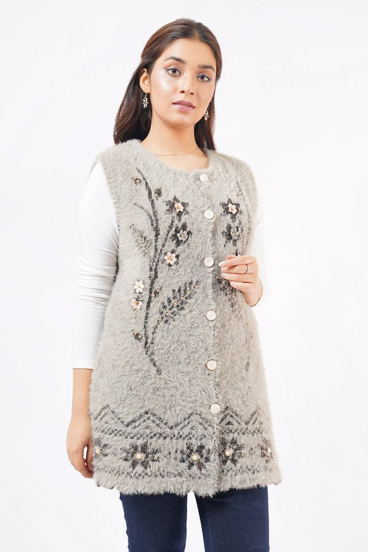 Ellena - Round Neck Cardigan Sweater