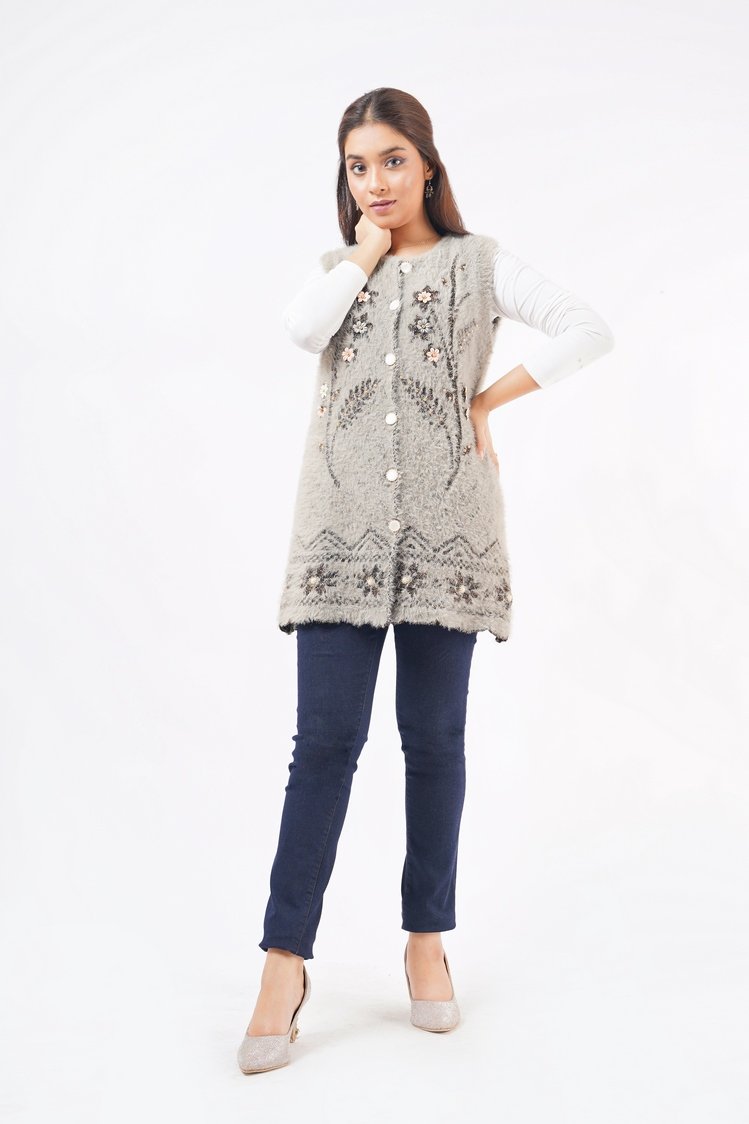 Ellena - Round Neck Cardigan Sweater