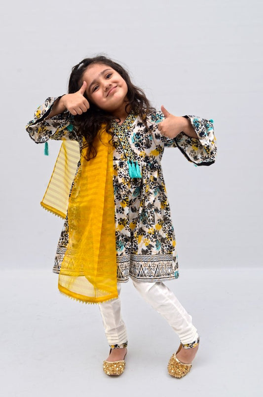 Ellena - Digital Printed Jacquard 3-PC Suit
