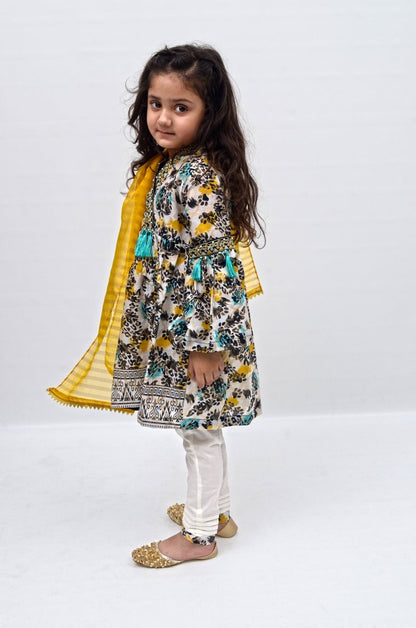 Ellena - Digital Printed Jacquard 3-PC Suit