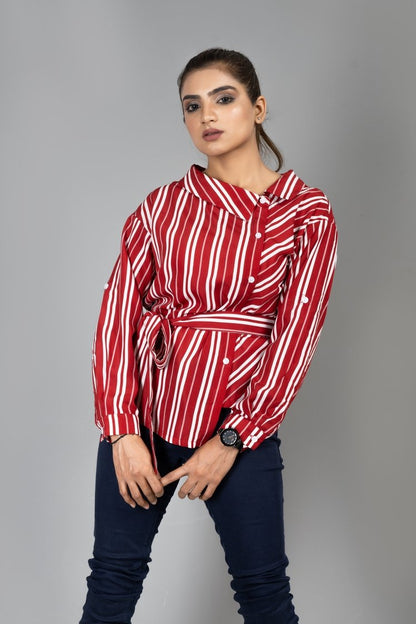 Ellena - Full Sleeves Printed Top