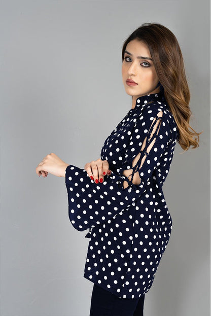 Ellena - Big Polka Dots Printed Top