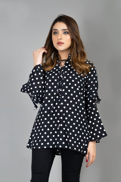 Ellena - Big Polka Dots Printed Top