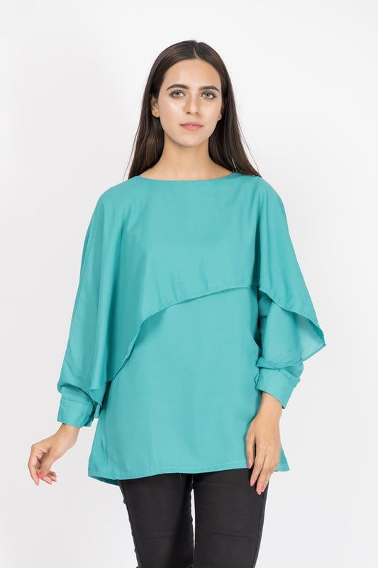 Ellena - Solid Color Georgette Top