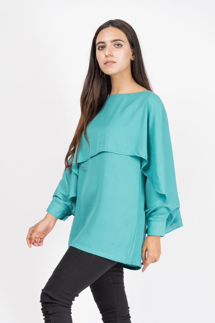 Ellena - Solid Color Georgette Top