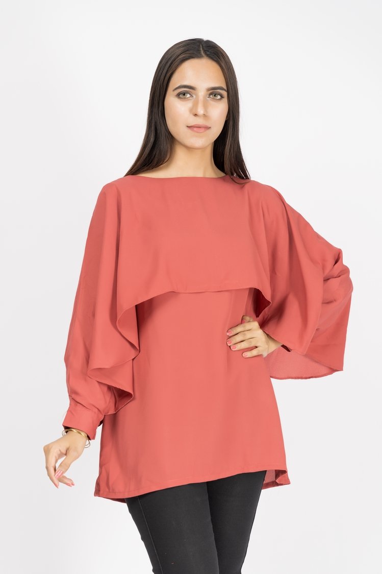 Ellena - Solid Color Georgette Top