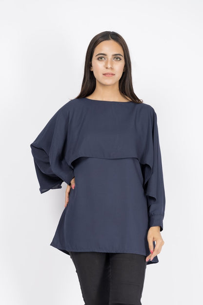 Ellena - Solid Color Georgette Top