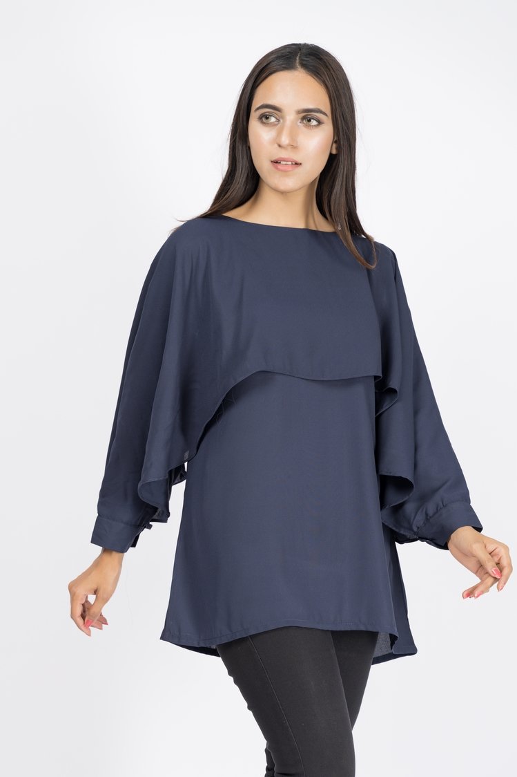 Ellena - Solid Color Georgette Top