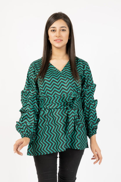 Ellena - Printed Cotton Top