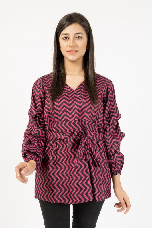 Ellena - Printed Cotton Top