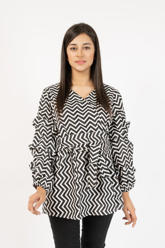 Ellena - Printed Cotton Top