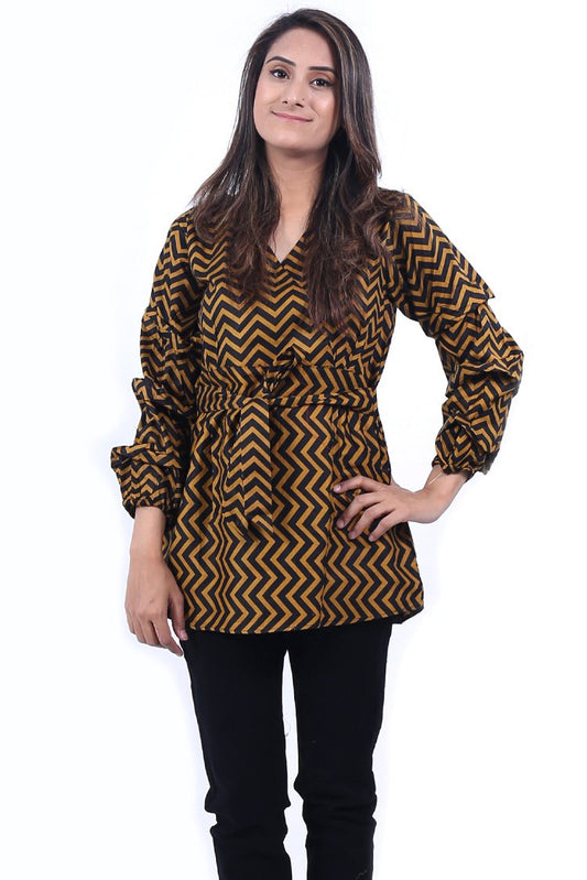 Ellena - Printed Cotton Top