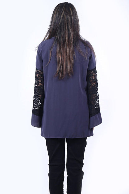 Ellena - Goergette Lace Sleeve Top