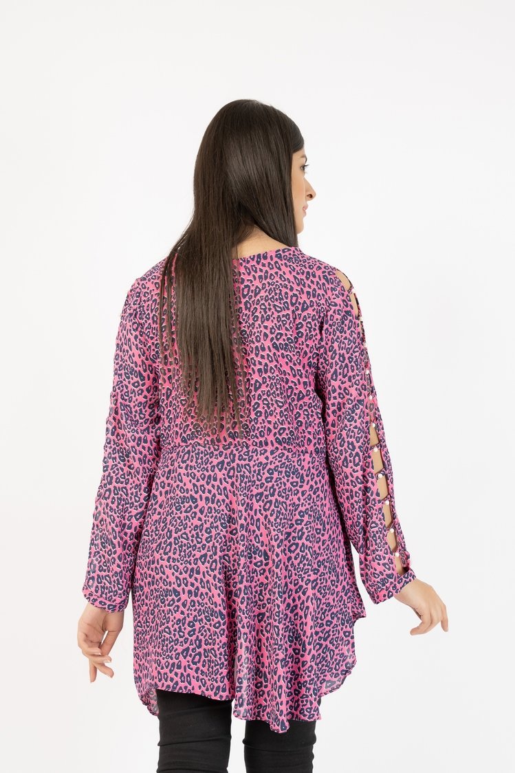 Ellena - Printed Goergette Top